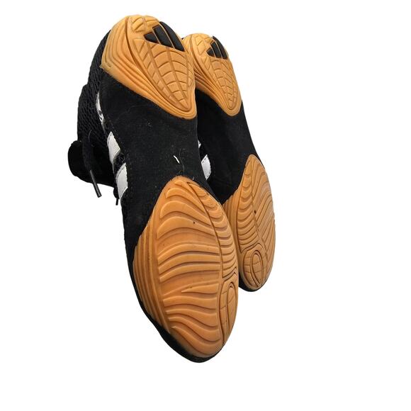 Adidas Mat Hog Wrestling Shoes Boys Sz 3.5 Youth Black White - Picture 5 of 6